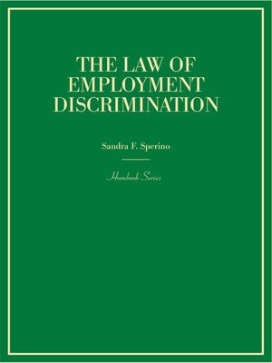 cover image of The Law of Employment Discrimination